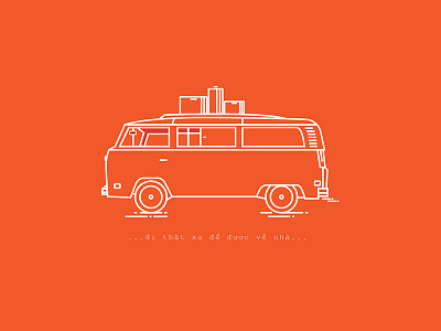 Volkswagen Transporter art brand design graphic icon illustration line logo