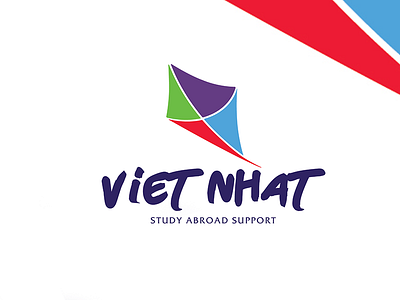 Logo VietNhat brand design edu graphic icon logo