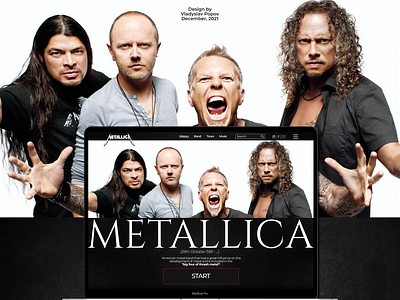Landing page concept "Metallica"