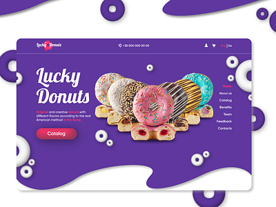 Landing page. Donut delivery.
