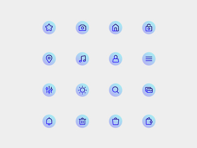 Universal icon set app day theme design icon illustration light minimalistic ui universal ux