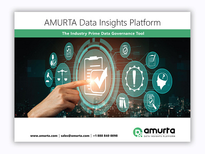 Amurta Data Insights Platform Brochure branding design icon illustration typography