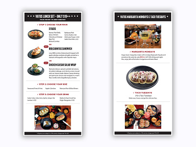 Vatos Menus branding design icon photo retouching typography