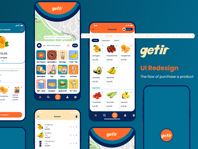 Getir | E-commerce redesign delivery design grocery retro ui