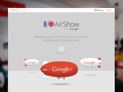 I/O AirShow blimp google io site web