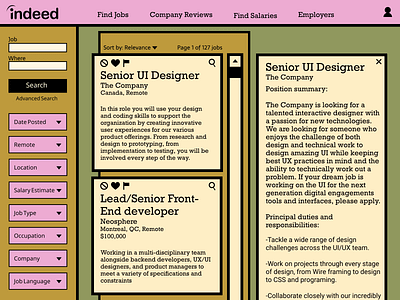 Daily UI #050: Job Listing