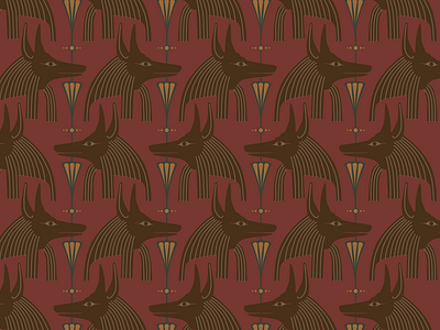 Daily UI #059: Background Pattern 059 1920s 1930s antique anubis art deco background pattern dailyui dailyui059 design desktop egyptian illustration pattern retro ui wallpaper
