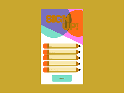Daily UI #082: Form 082 1960s 60s bright colour discord dailyui design discordant colours figma form mobile pop art retro saturated sign in sign up typeface ui