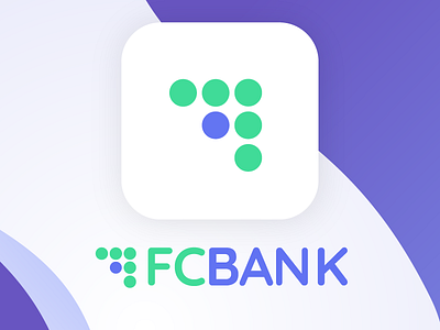 FCBANK logo bank logo branding clean graphic design logo