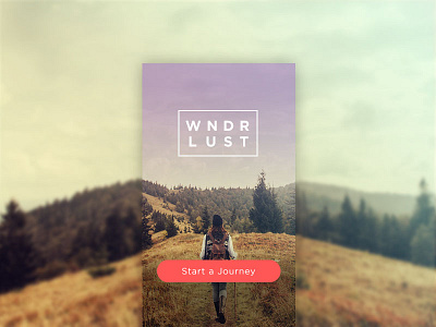 WNDRLUST Concept flat journey mobile mountains personal splash screen travel ui ux wanderlust