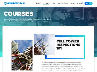 Soaring Sky - Courses creative flat gradient redesign ui user interface web design