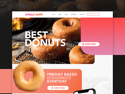 Donut shop colorful donut donuts gradient ui webdesign website