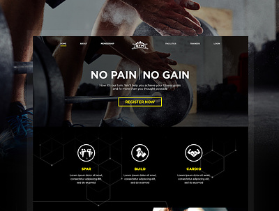 Fitness GYM dark dark ui dark website fitness mono webdesign website