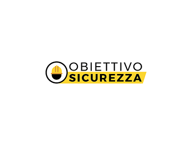 Obiettivo Sicurezza black brand branding creative design logo logotype yellow