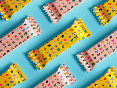 Pattern illustration "Bears" for a chocolate packaging