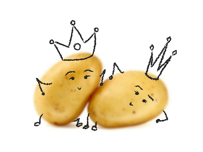 Potato Queens doodle illustration photoshop potato queen sketch