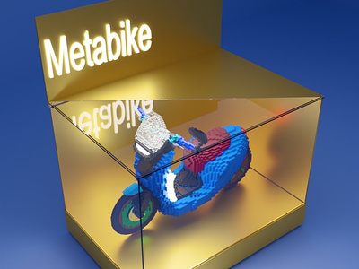 Metabike 3d animation design vector voxel 3d blender 3ddesign object