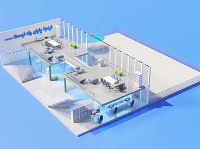 Isometric room 3d 3dmodel b3d blend blender branding design digitalart graphic design illustration rhinoceros ui ux vector