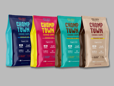 Dry Mix Packaging for Chomptown Cookies bakery branding branding food packaging graphic design packaging