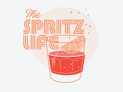 Spritz Life shirt aperol beverage branding cocktails design illustration logo shirt t shirt