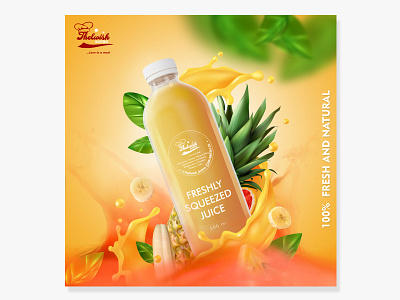 Fruit juice Ad design ad branding campaign creative design design graphic design logo