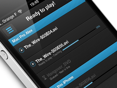 VLC Streamer - Ready to play! interface iphone iphone ui mobile mobile design ui ui design