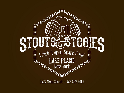 Stouts & Stogies Growler Label beer branding design logo packaging
