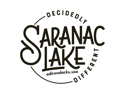 Saranac Lake Brand branding design logo tourism typography