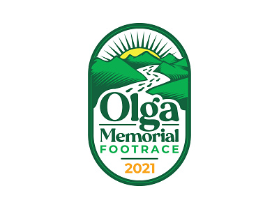Olga Memorial Footrace Logo branding design logo race sports