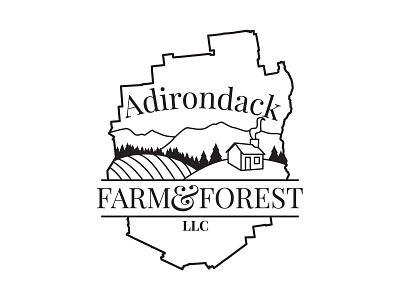 Adirondack Farm & Forest Logo branding design logo