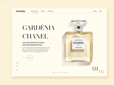 DailyUI 003 - Landing page 003 beauty page chanel chanel n°5 chanelparfum dail dailyui dailyui003 dailyui03 dailyuichallenge desktop page fragrance gardenia landing landing page mobilepage parfum perfume perfume page