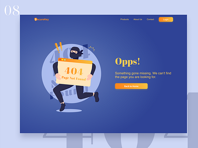 DailyUI 008 - Error404