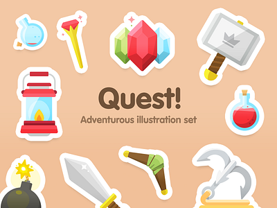 Quest! illustration set