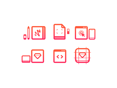 Service icons v.2 brand design html icons illustration logotype print services ui web design
