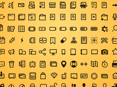 Steady set of icons