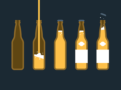 How to make beer beer bottle illustration