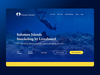 Oceanic Society design ui ux website