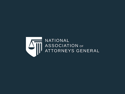 National Association of Attorneys General Logo branding design logo