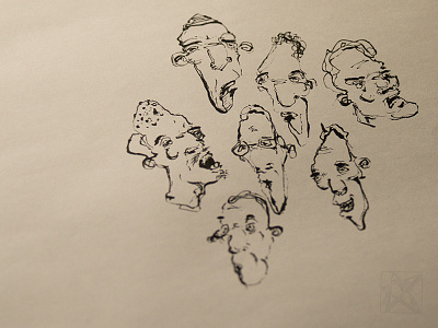 heads draw freehand heads