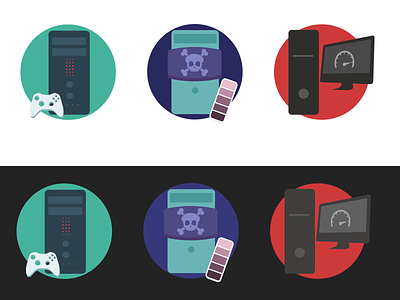 Icon packs for theme computers colors computer computers design flat iconography icons illustration logo minimalist pc server web work station