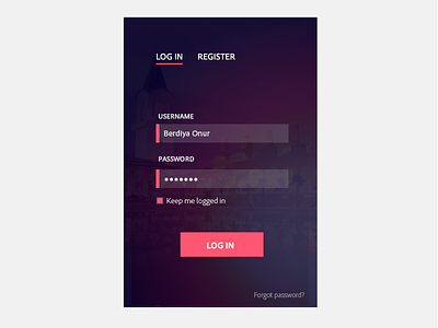 Stylish Login Form design elements flat form log in login metro popup stylish web