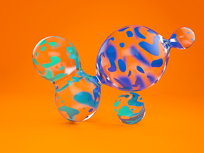 Water balloon 3d 4d abstract balloon c4d cinema minimalist surrealist transparent water