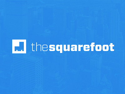 TheSquareFoot's New Logo blue commercial real estate identity logo thesquarefoot