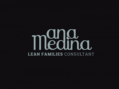 Ana Medina consultant families heart letters logo logotipe monogram one color