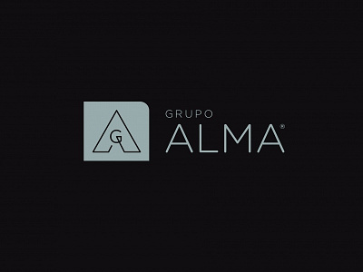 Gr. Alma letters logo logotipe monogram one color