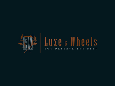 Luxe & Wheels best cars copper gradient identity logo luxe luxury lw monogram wheels