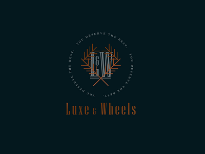 Luxe & Wheels Vertical best circle copper gradient identity letters logo logotipe luxe luxury lw monogram wheels