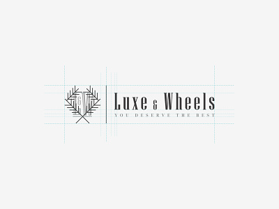 Luxe e Wheels - Grid Construction grid grid design grid layout grid logo grids illustration logo logo design logodesign logos logoset logotipe logotype monogram one color