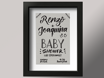 Baby Shower baby invitation