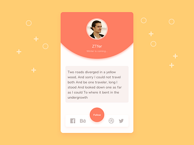 Daily UI 006 User Profile 006 dailyui profile user